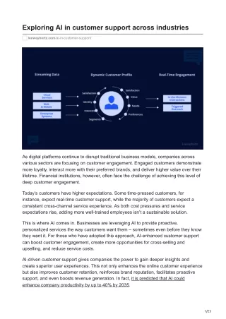 Exploring AI in customer support across industries