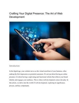 Crafting Your Digital Presence_ The Art of Web Development
