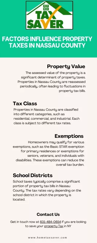 Factors influence property taxes in Nassau County