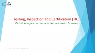 Testing, Inspection and Certification (TIC) pdf