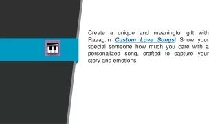 Custom Love Songs  Raaag.in