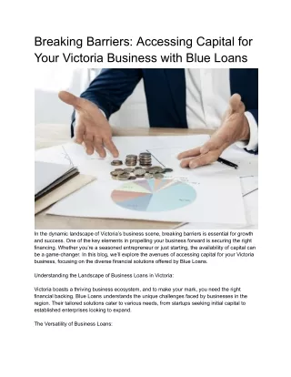 Business Loan in Melbourne