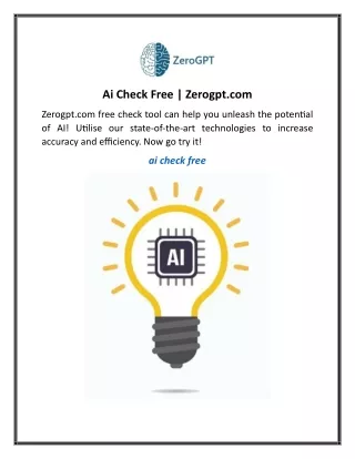 Ai Check Free | Zerogpt.com