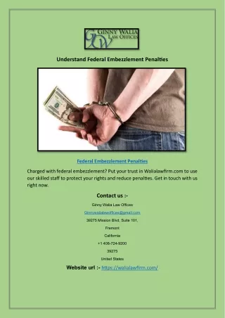 Understand Federal Embezzlement Penalties