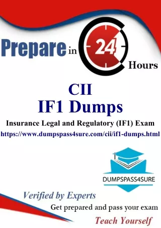 Confident for the CII IF1 Study Material? Master Legal Frameworks with Pass4Sure