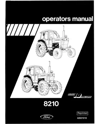 Ford Series 10 8210 Tractor Operator’s Manual Instant Download (Publication No.42821010)