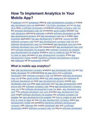 How To Implement Analytics In Your Mobile App.docx