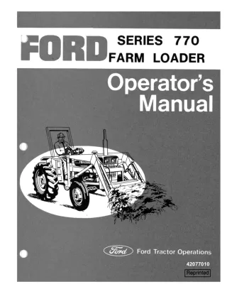 Ford Series 770 Farm Loader Operator’s Manual Instant Download (Publication No.42077010)