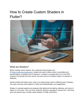 How to Create Custom Shaders in Flutter?