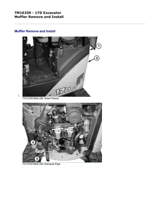 John Deere 17D Compact Excavator Service Repair Manual Instant Download (TM10259)