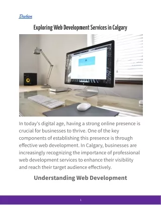 Exploring Web Development Services in Calgary