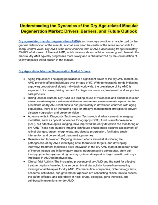 Dry Age-related Macular Degeneration Market