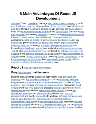 8 Main Advantages Of React JS Development.docx