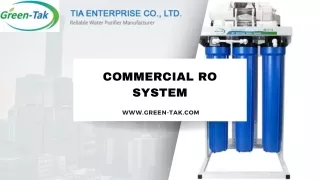 Commercial RO System: Affordable Water Purification for Small Businesses with Gr