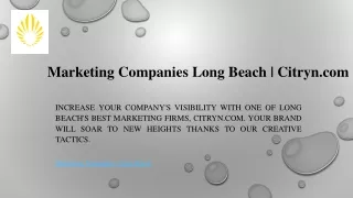 Marketing Companies Long Beach  Citryn.com