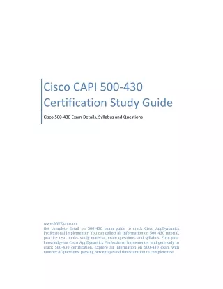 Cisco CAPI 500-430 Certification Study Guide