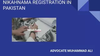 NADRA NIKAHNAMA REGISTRATION IN PAKISTAN