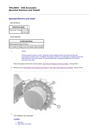 John Deere 35G (SN. from K270001) Compact Excavator Service Repair Manual Instant Download (TM12894)