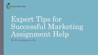 Expert Tips for Successful Marketing Assignment Help