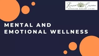 Thrive with Mental and Emotional Wellness Karen Corona