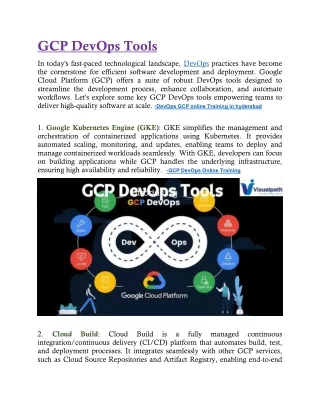 GCP DevOps Training in Ameerpet - GCP DevOps Training