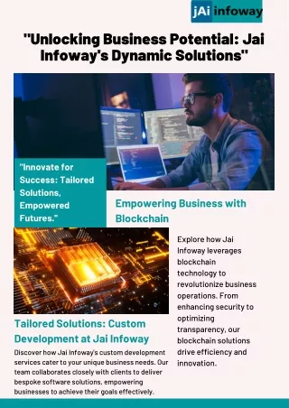 Elevate Your Business with Jai Infoway's Innovative Solutions