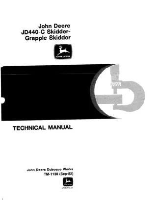 JOHN DEERE JD440C Skidder - Grapple Skidder Service Repair Manual