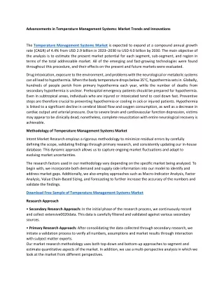 Advancements in Temperature Management Systems: Market Trends and Innovations