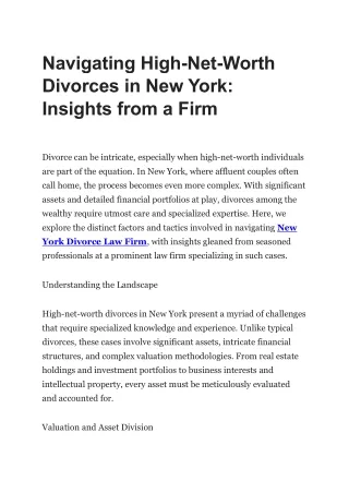 New York Divorce Law Firm