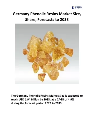 Germany Phenolic Resins Market Size