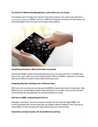 The Growth of Master Data Management_ Latest Advances and Trends