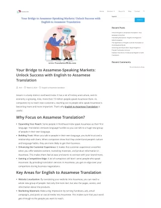 Your Bridge to Assamese-Speaking Markets Unlock Success with English to Assamese Translation