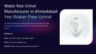 Water free Urinal Manufacturer in Ahmedabad, Best Water free Urinal Manufacturer