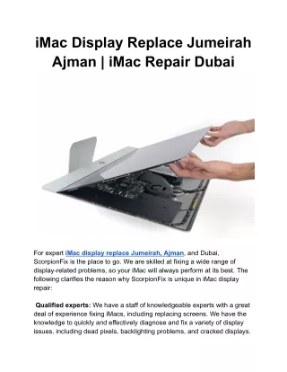 iMac Display Replace Jumeirah Ajman _ iMac Repair Dubai