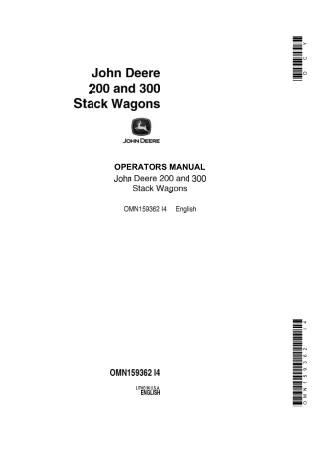 John Deere 200 and 300 Stack Wagons Operator’s Manual Instant Download (Publication No.OMN159362)