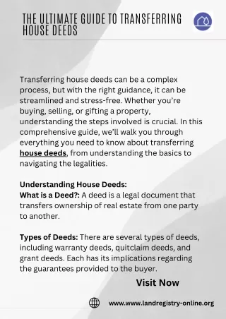 The Ultimate Guide to Transferring House Deeds