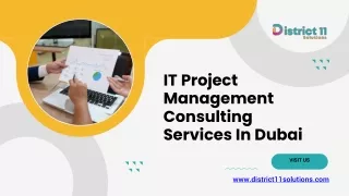 Endless Possibilities with IT Project Management Consulting Services In Dubai