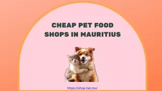 cheap pet food shops in mauritius