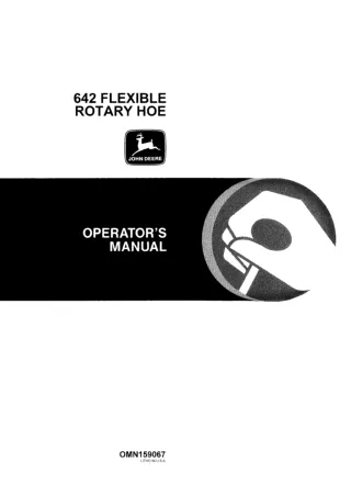 John Deere 642 Flexible Rotary Hoe Operator’s Manual Instant Download (Publication No.OMN159067)