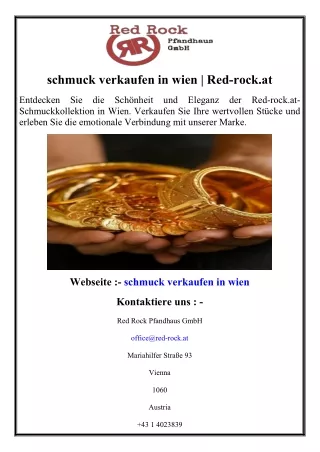 schmuck verkaufen in wien  Red-rock.at