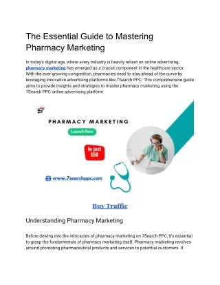 The Essential Guide to Mastering Pharmacy Marketing