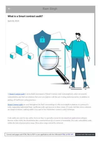What is a Smart contract audit
