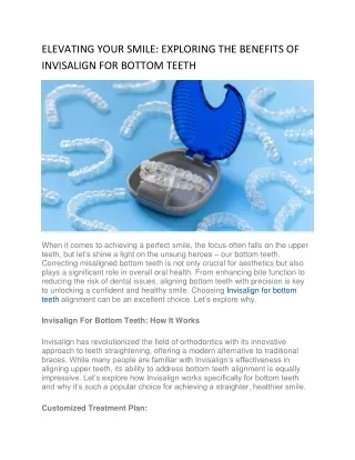 Invisalign for Bottom Teeth