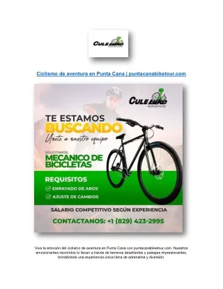 Ciclismo de aventura en Punta Cana | puntacanabiketour.com