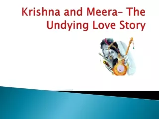 Krishna and Meera– The Undying Love Story