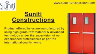 Manufacturer of Industrial Doorssuniti international ppt