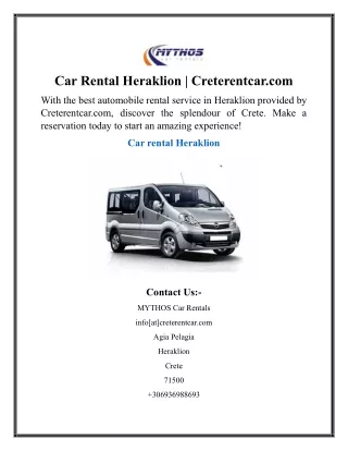 Car Rental Heraklion Creterentcar