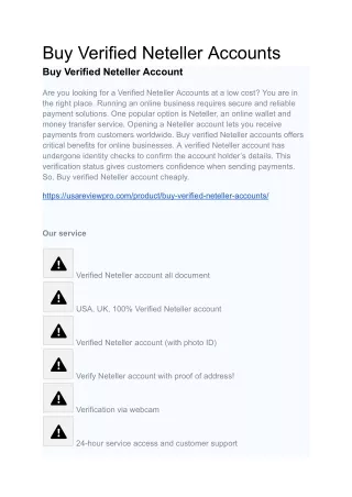 Buy Verified Neteller Accounts