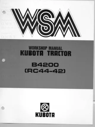 Kubota B4200 RC44-42 Tractor Service Repair Manual