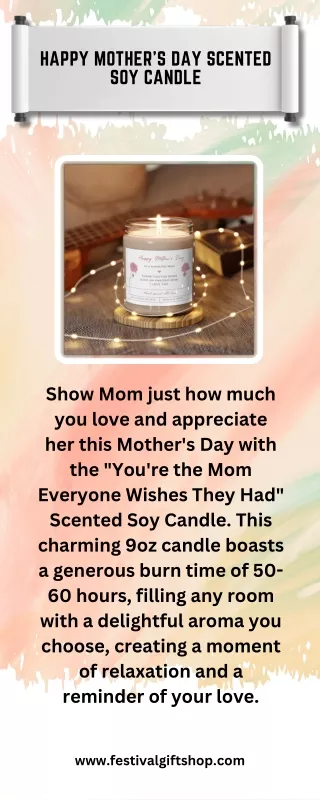 Happy Mother's Day Scented Soy Candle